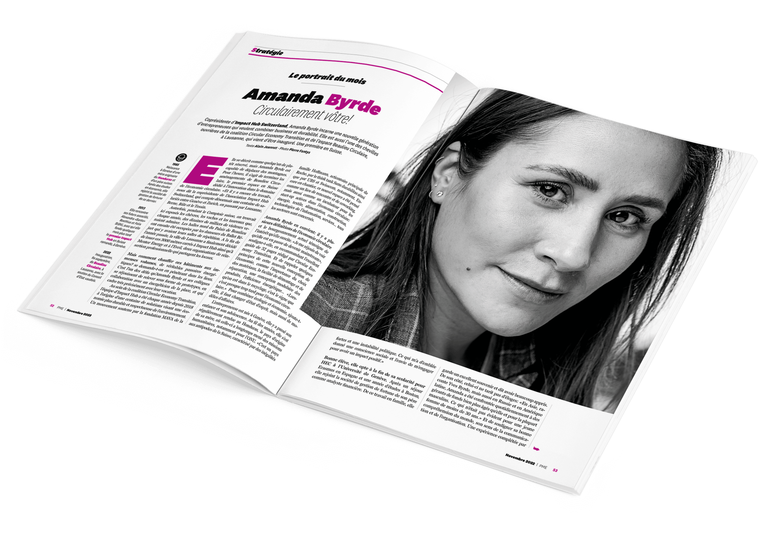 Magazine | PME | Ouvert 06 2022 <h2>Magazine économique romand de référence</h2>
<p>PME regroupe chaque mois sur plus de 80 pages l’actualité économique régionale, des articles orientés solutions avec de réels outils d’aide à la décision, mais aussi un panorama des dernières tendances en matière d’innovation, de gestion, de marketing ou de management.</p>
<p>C’est une source d’information essentielle pour toutes les personnes actives dans notre région.</p>